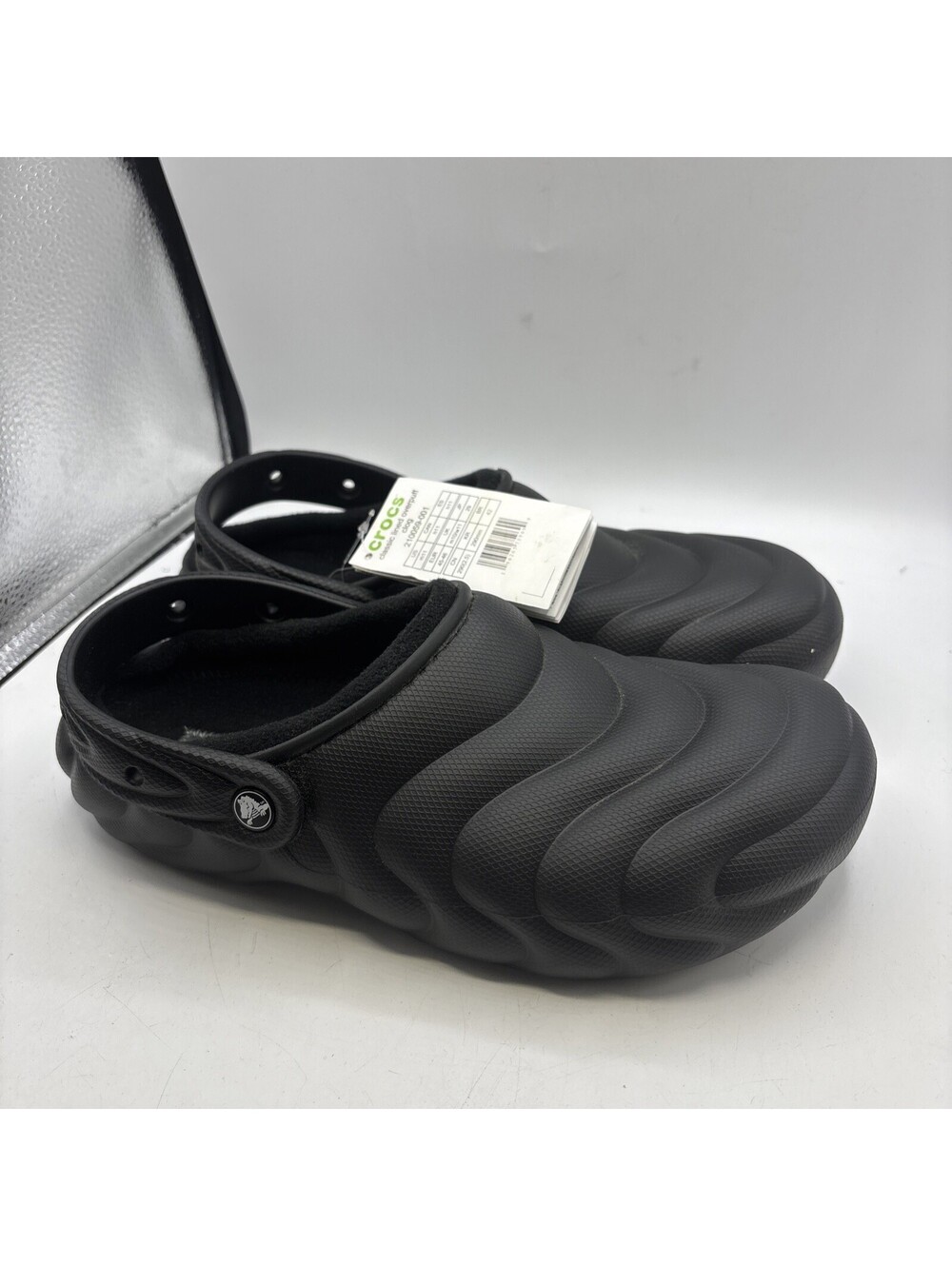 Crocs Unisex-Adult Classic Lined Overpuff & Geometric Clogs Men 11 Black
